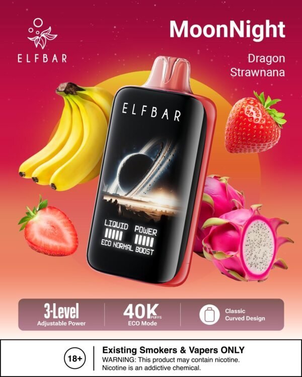 Elfbar MoonNight 40000 puffs Dragon Strawnana