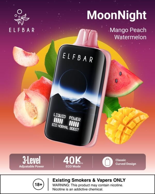 Elfbar MoonNight 40000 puffs mango peach watermelon